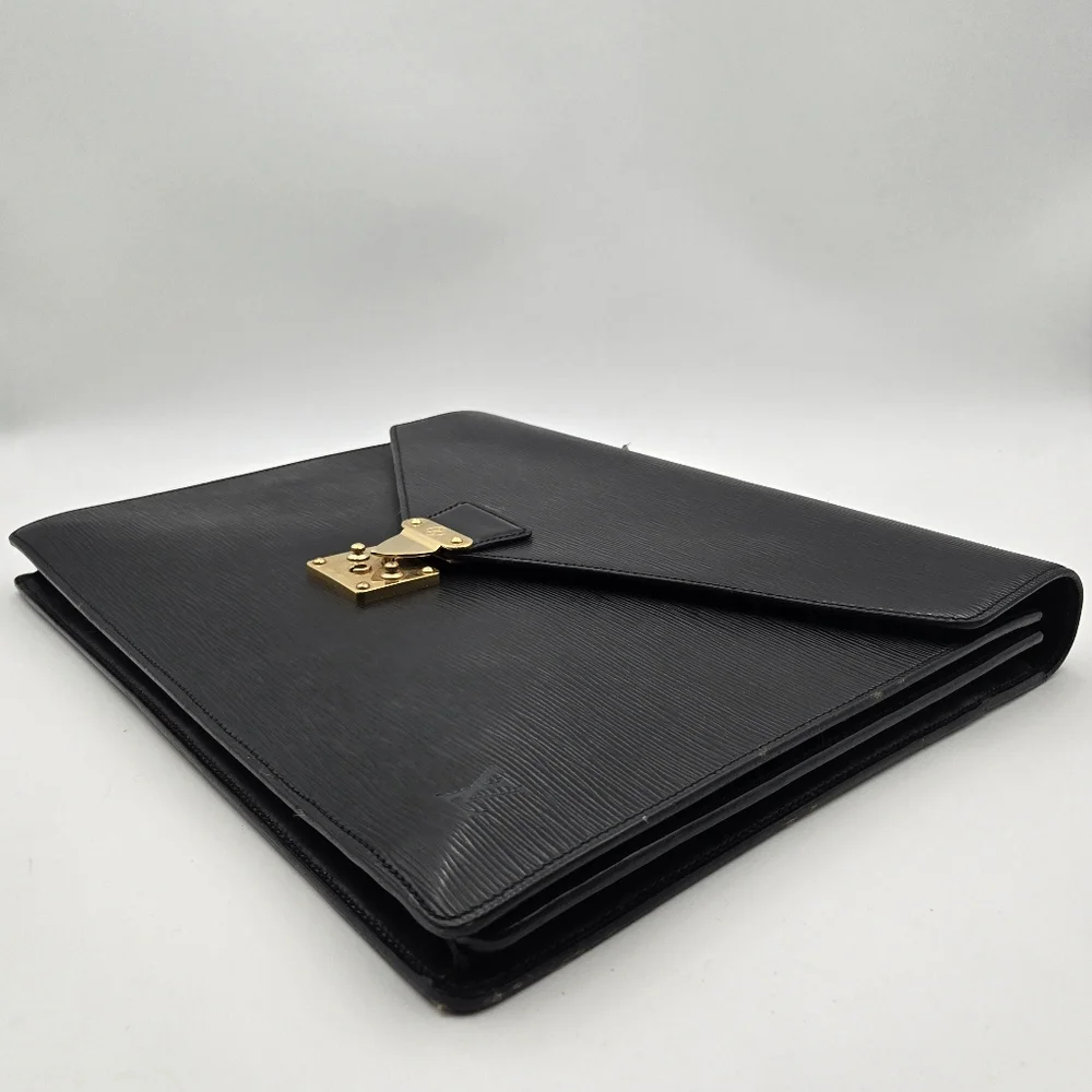 Louis Vuitton Serviette Ambassadeur Briefcase in Black Epi Leather MI0901